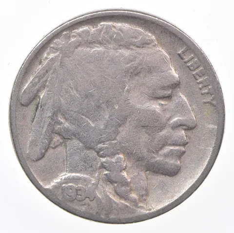 1934 (P) Indian Head Buffalo Nickel Average Circ