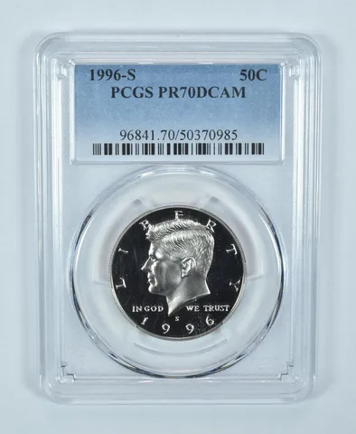 1996-S Kennedy Half Dollar PR70 DCAM PCGS Blue Label