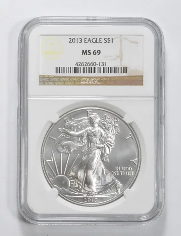 2013 American Silver Eagle MS69 NGC Brown Label