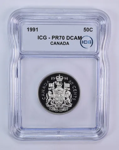 1991 Canada 50 Cents PR70 DCAM ICG