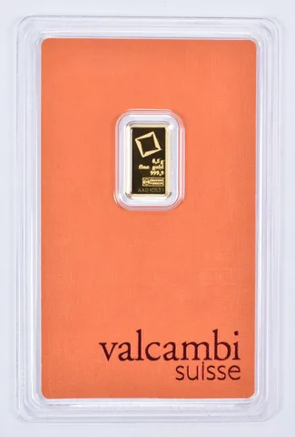0.5 Gram Gold Bar Valcambi Suisse In Assay