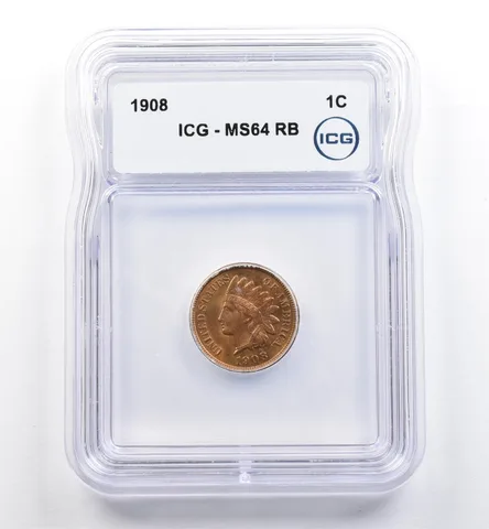 1908 Indian Head Cent MS64 RB ICG *0103