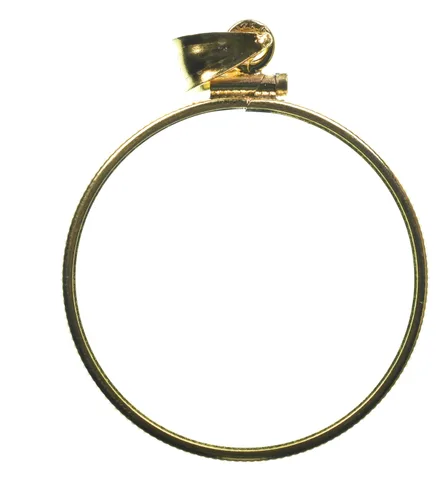 14K 28mm Gold Filled 1/2 Oz Mexico Libertad Coin Bezel Pendant Frame Edge *1282