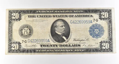 1914 $20 Chicago IL FRN Large Note Blue Seal *2821