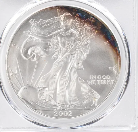 2002 American Silver Eagle MS68 PCGS Peripheral Tone *1217