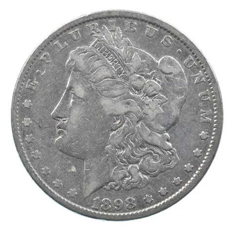 Early - 1898 Morgan Silver Dollar - 90% US Coin *868