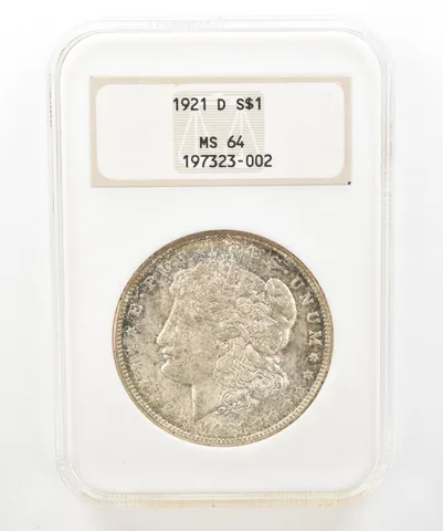 1921-D Morgan Silver Dollar MS64 NGC Beautiful Tone *5187