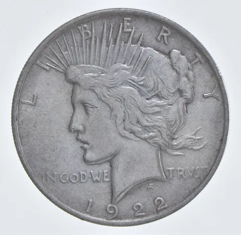 Better - 1922 Peace Silver Dollar - 90% US Coin *634