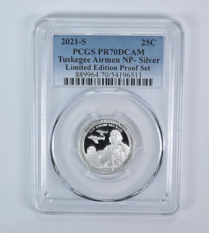 2021-S Quarter ATB Tuskegee Airman Silver Limited Ed Set PR70 DCAM PCGS