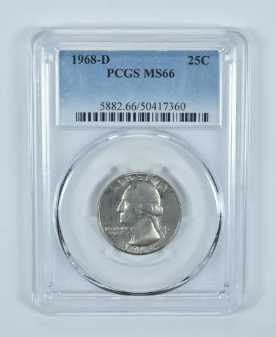 1968-D Washington Quarter MS66 PCGS Blue Label