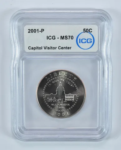2001-P Capitol Visitor Center Commemorative Half Dollar MS70 ICG
