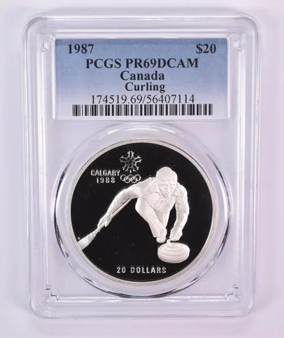 1987 Canada 20 Dollars Calgary Olympics Curling PR69 DCAM PCGS