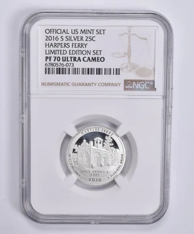 2016-S Silver Quarter Harpers Ferry Limited Edition Set PF70 UCAM NGC