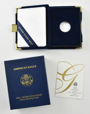 OGP 2005-W Gold Eagle 1/10 Oz Proof - BOX & COA - NO COIN