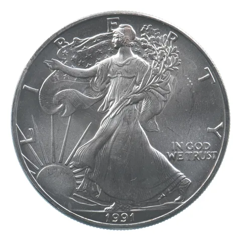Better Date 1991 American Silver Eagle 1 Troy Oz .999 Fine Silver *676