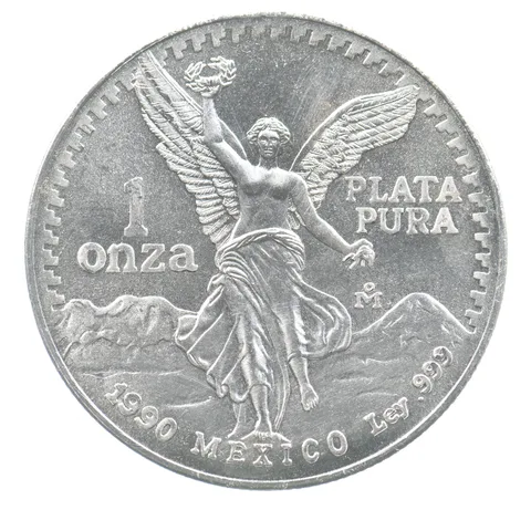 1990 Mo Mexico 1 Onza Silver Libertad KM#494.2 *6557