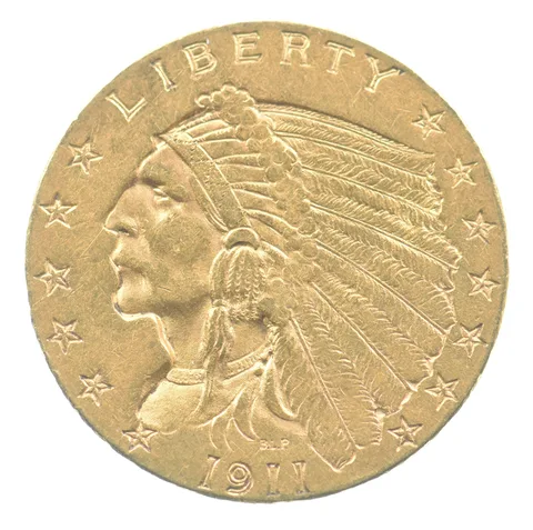 1911 $2.50 Indian Head Gold Quarter Eagle *5883
