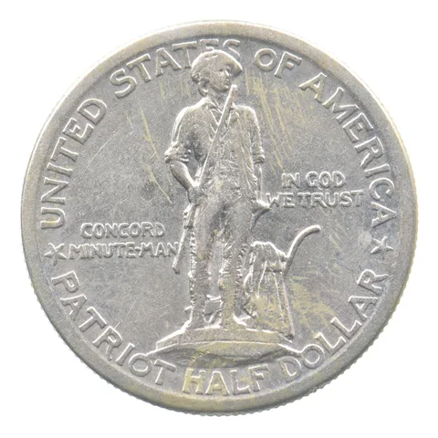 1925 Lexington Concord Commemorative Half Dollar a8657