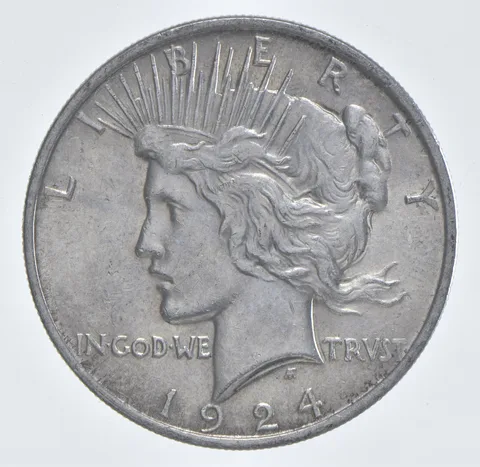 Better - 1924 Peace Silver Dollar - 90% US Coin *645