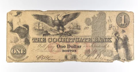 1853 $1 Boston MA Cochituate Bank Obsolete Note *8419