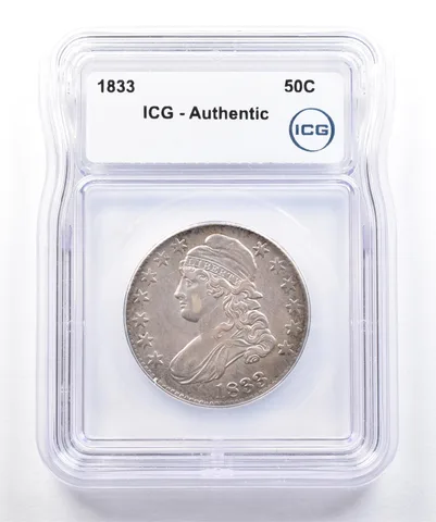 1833 Capped Bust Half Dollar Authentic ICG *1745