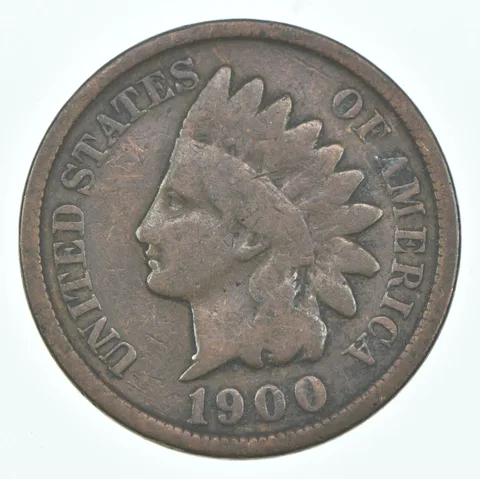 1900 Indian Head Cent AC Average Circ