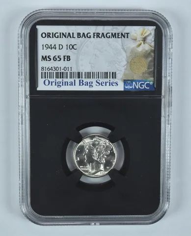 1944-D Mercury Dime Original Bag Fragment MS65 FB NGC