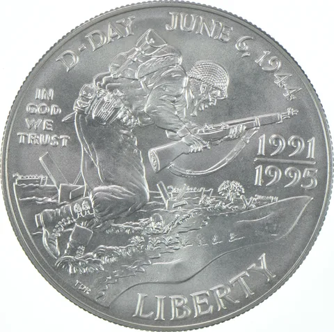 1993-D Unc WWII 1991-95 Commemorative Silver Dollar $1