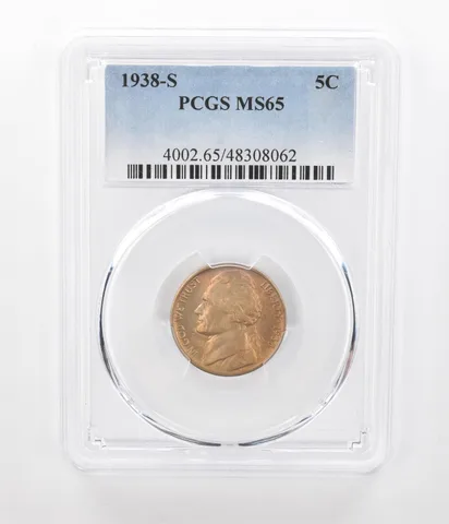 1938-D Jefferson Nickel MS65 PCGS Beautiful Tone *2391