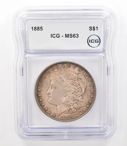 1885 Morgan Silver Dollar MS63 ICG Beautiful Tone *3152