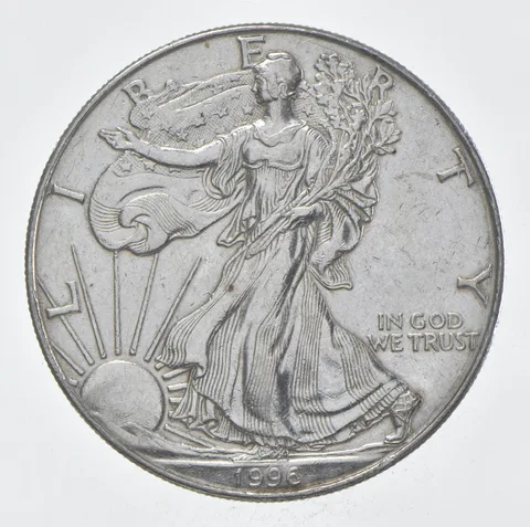 Rarest 1996 American Silver Eagle - Key Date - Rare LOW MINTAGE *378