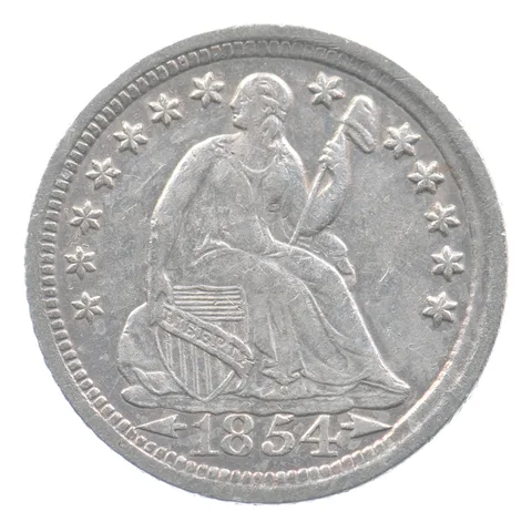 1854-O Seated Liberty Half Dime Arrows *9331