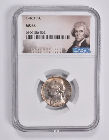 MS66 1946-D Jefferson Nickel NGC a3700