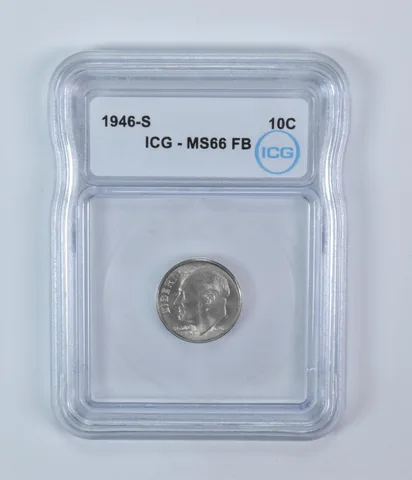 1946-S Roosevelt Dime MS66 FB ICG