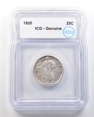 1920 Standing Liberty Quarter Genuine ICG *1213