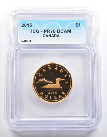 2015 Canada 1 Dollar Loon PR70 DCAM ICG *4023