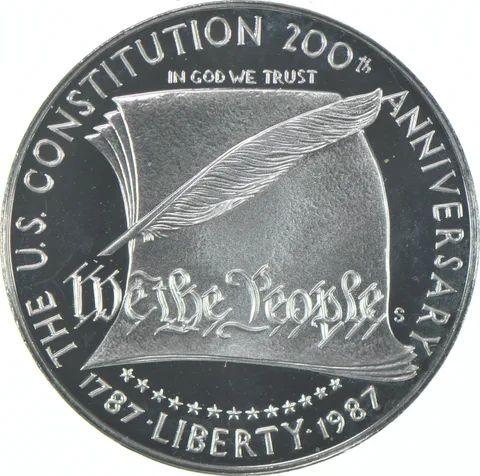 1987-S Proof Constitution Commemorative Silver Dollar $1