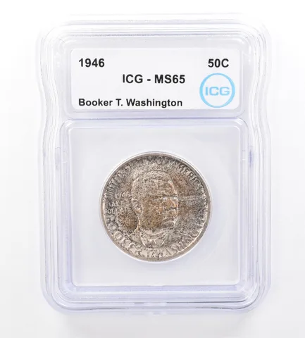 1946 Booker T Washington Commemorative Half Dollar MS65 ICG Beautiful Tone *1722
