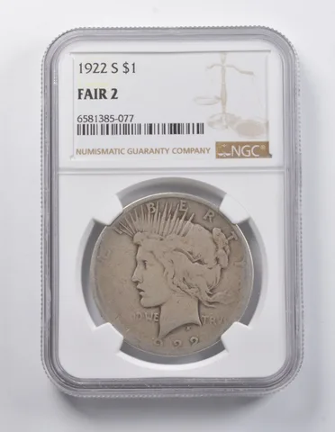 FAIR 2 1922-S Peace Silver Dollar NGC *6919