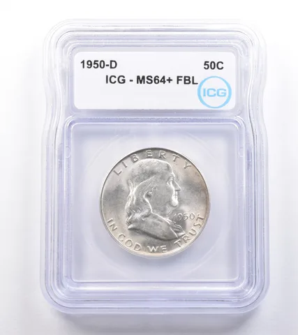 1950-D Franklin Half Dollar MS64+ FBL ICG *4830
