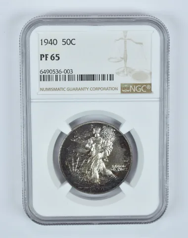 PF65 1940 Walking Liberty Half Dollar NGC Insane Tone *0526