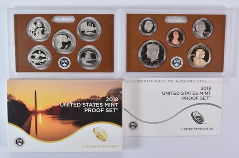 2018 Proof Set with Original Box & COA (10 coins)