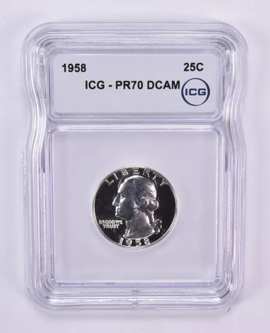 1958 Washington Quarter PR70 DCAM ICG