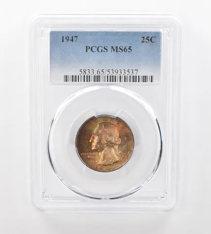 1947 Washington Quarter MS65 PCGS Beautiful Tone *0961