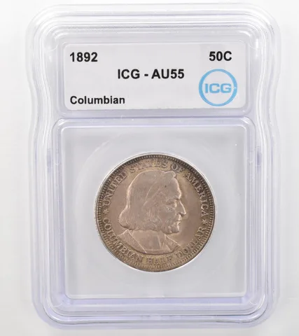 1892 Columbian Exposition Commemorative Half Dollar AU55 ICG Nice Tone *9110