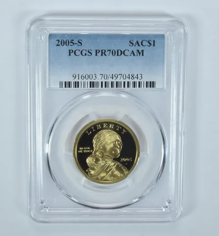 2005-S Sacagawea $1 PR70 DCAM PCGS Blue Label