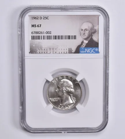 1962-D Washington Quarter 25c Special Lbl MS67 NGC