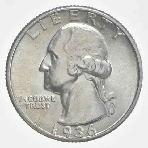 1936 (P) BU Washington Quarter Silver