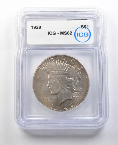 1928 Peace Silver Dollar MS62 ICG *0336