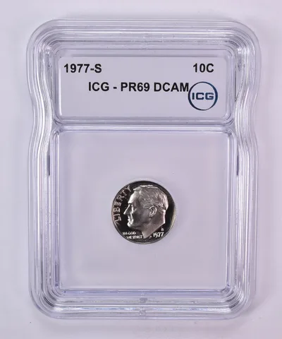 1977-S Roosevelt Dime PR69 DCAM ICG
